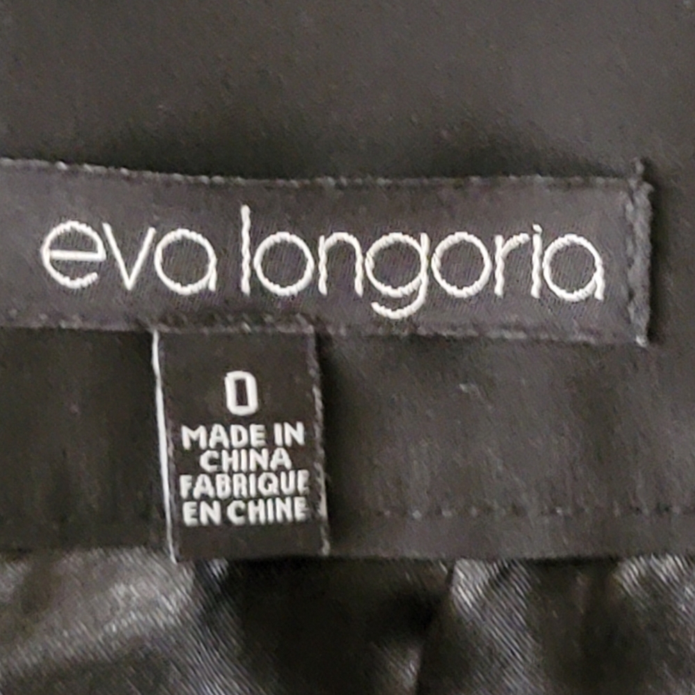 Eva Longoria pleated chiffon black skirt size 0 - Picture 4 of 7